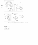 Blower Housing Air Cleaner Diagram and Parts List for 49M977-0119-G5  Briggs and Stratton Engine
